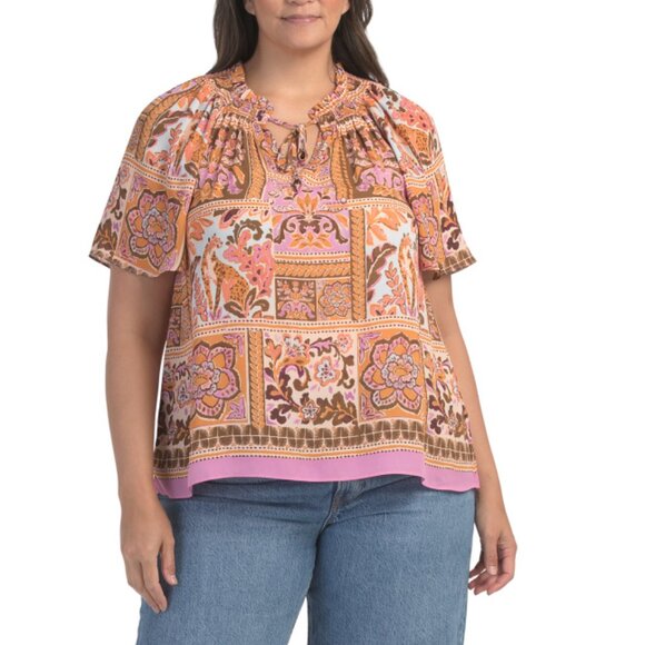 ROSE & OLIVE Brunette Plus Jungle Top - Picture 1 of 2